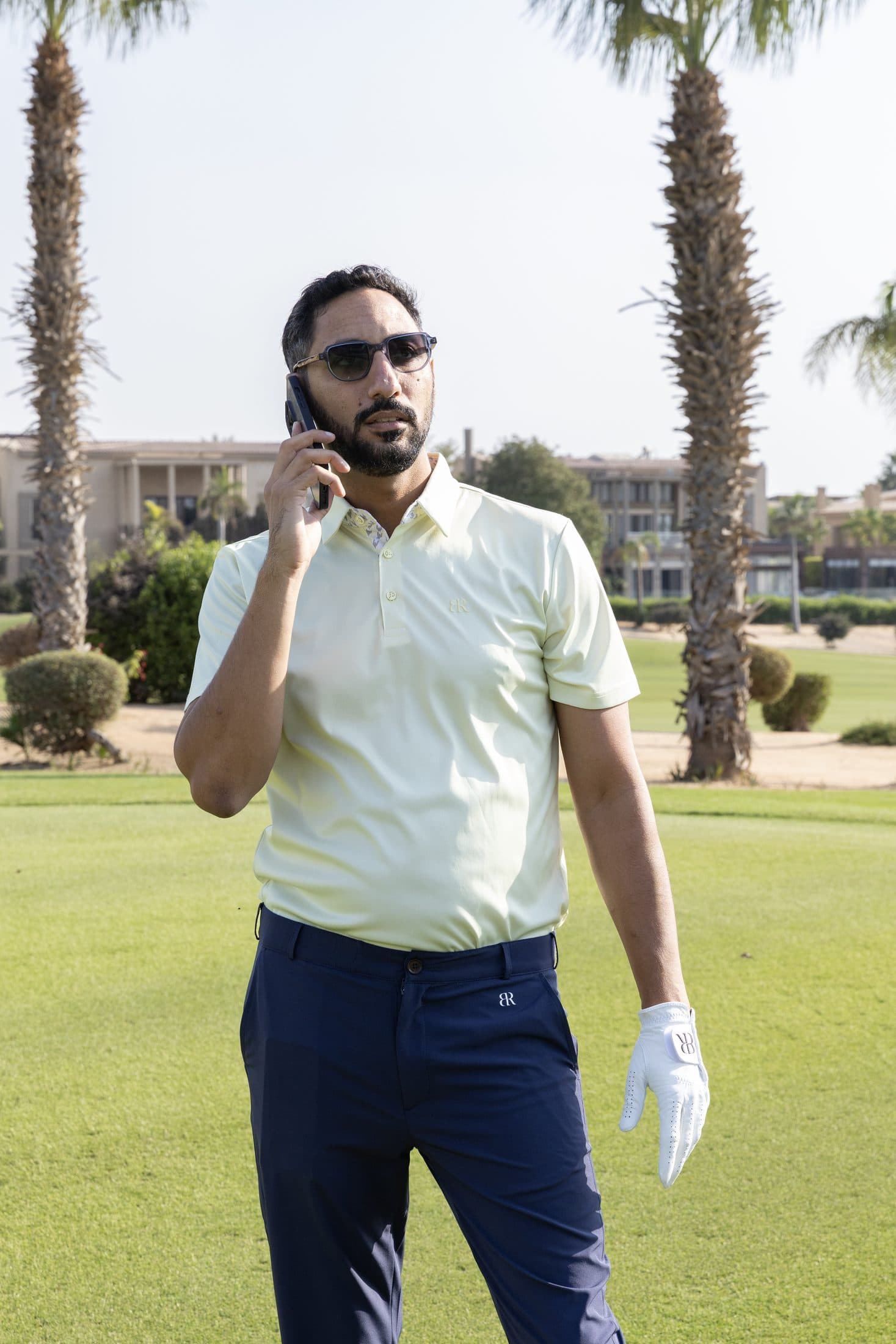 On a call on the fairway
